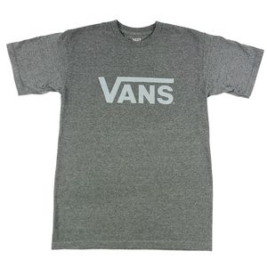 Mens Gray VANS T-shirt Medium Size Logo sz Small